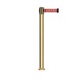 Montour Line Stanchion Belt Barrier Fixed Base Pol.Brass Post 9ft.R. NoEnter..Belt MX630F-PB-NOENRW-90